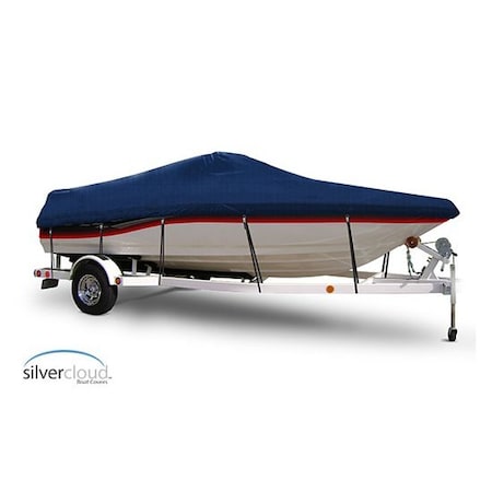 Eevelle Silvercloud Boat Cover V HULL RUNABOUT Low or No Bow Rails Inboard 26' 6in. L 102in. W Navy SCVR26102-NVY